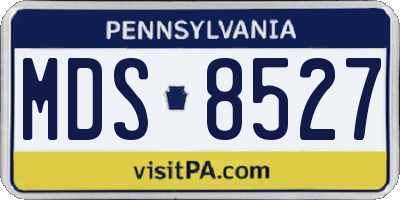 PA license plate MDS8527