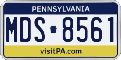 PA license plate MDS8561
