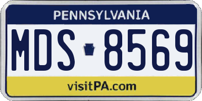 PA license plate MDS8569