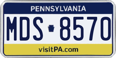 PA license plate MDS8570