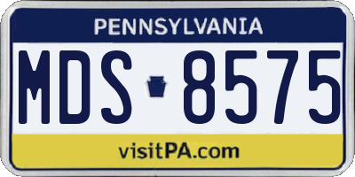 PA license plate MDS8575