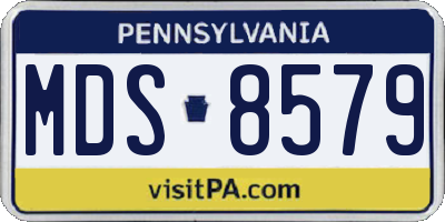 PA license plate MDS8579
