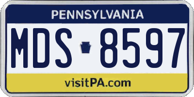 PA license plate MDS8597