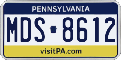PA license plate MDS8612