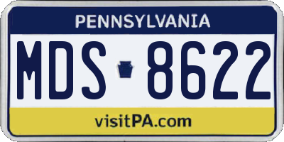 PA license plate MDS8622