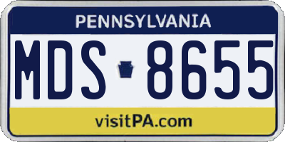 PA license plate MDS8655