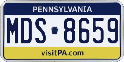 PA license plate MDS8659