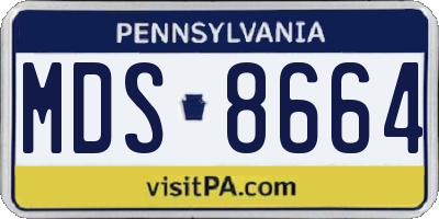 PA license plate MDS8664