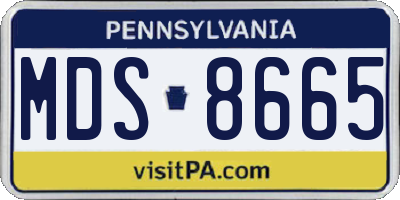 PA license plate MDS8665