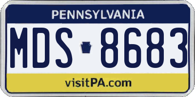 PA license plate MDS8683
