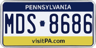 PA license plate MDS8686