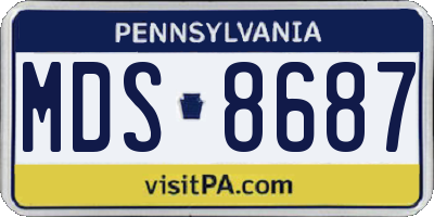 PA license plate MDS8687
