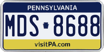 PA license plate MDS8688