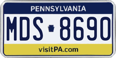 PA license plate MDS8690