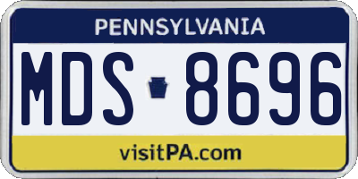 PA license plate MDS8696