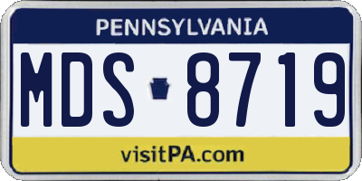 PA license plate MDS8719