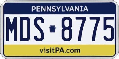 PA license plate MDS8775