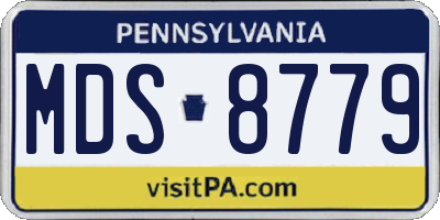 PA license plate MDS8779