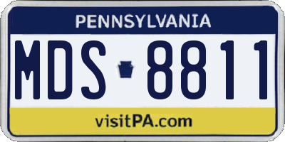 PA license plate MDS8811