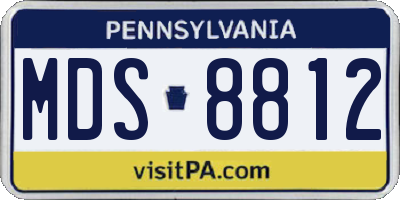 PA license plate MDS8812