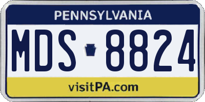 PA license plate MDS8824