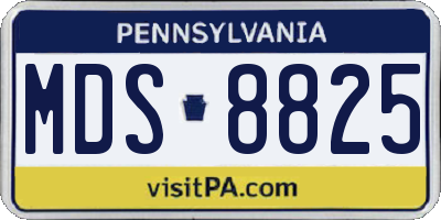 PA license plate MDS8825