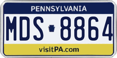 PA license plate MDS8864