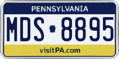 PA license plate MDS8895