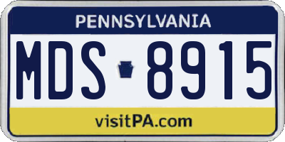 PA license plate MDS8915