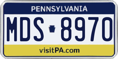 PA license plate MDS8970