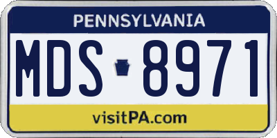 PA license plate MDS8971