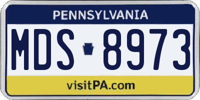 PA license plate MDS8973