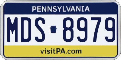 PA license plate MDS8979
