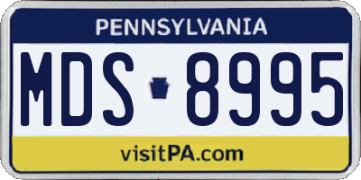 PA license plate MDS8995