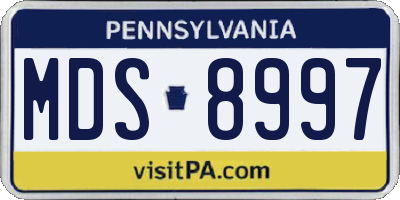 PA license plate MDS8997