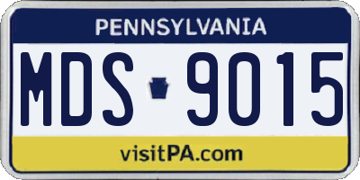 PA license plate MDS9015