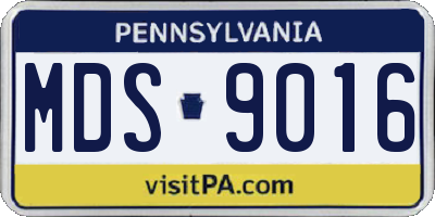 PA license plate MDS9016