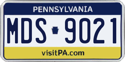 PA license plate MDS9021