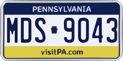 PA license plate MDS9043