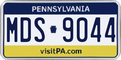 PA license plate MDS9044
