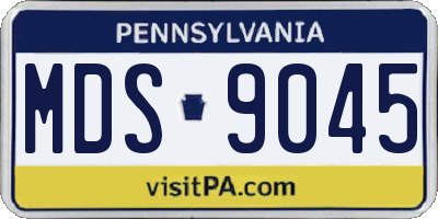 PA license plate MDS9045