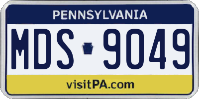 PA license plate MDS9049