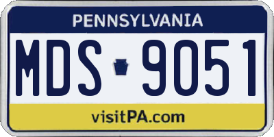 PA license plate MDS9051