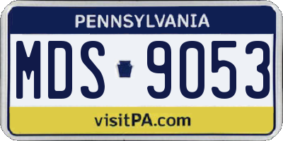 PA license plate MDS9053
