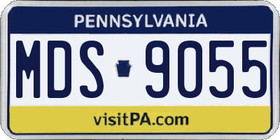 PA license plate MDS9055