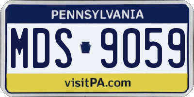 PA license plate MDS9059