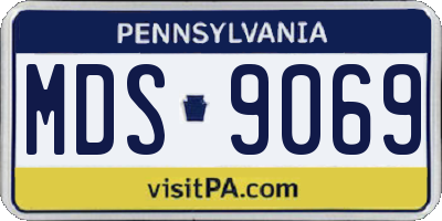 PA license plate MDS9069