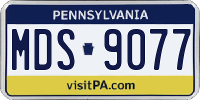 PA license plate MDS9077