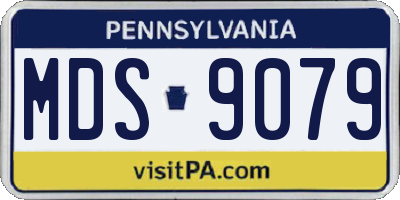 PA license plate MDS9079