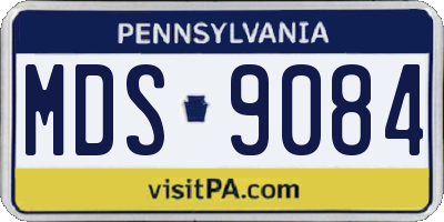 PA license plate MDS9084